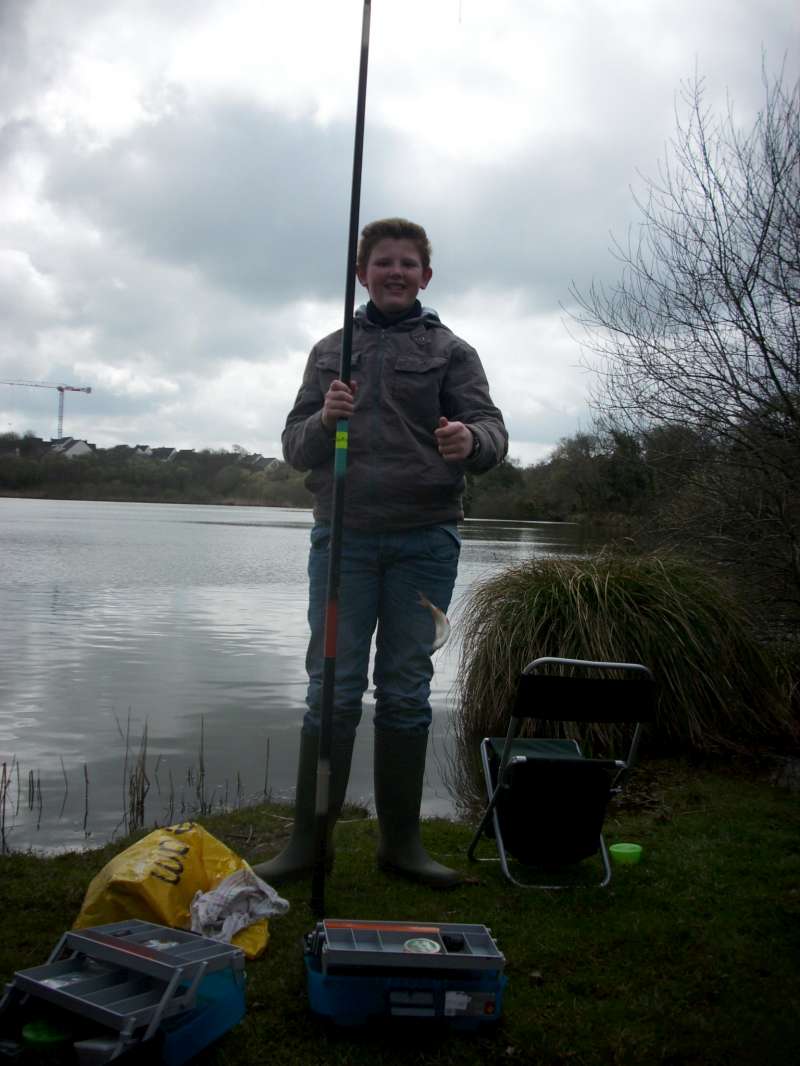 Merwin, et son premier poisson.