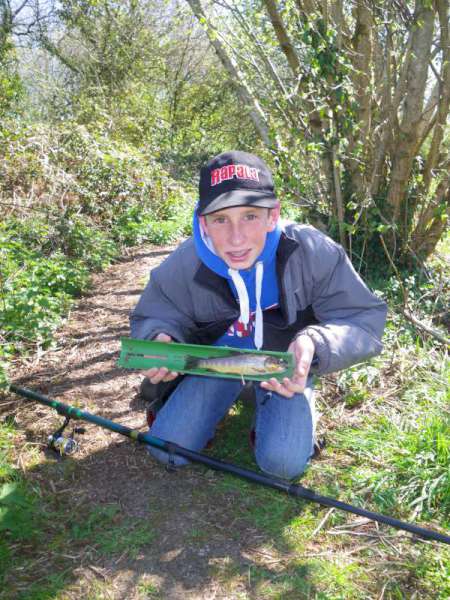 Une belle Fario au toc pour Tanguy.