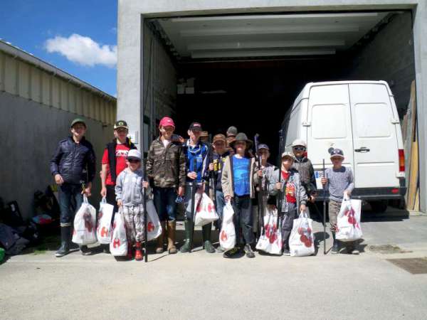 Au local pour la remise des lots.
