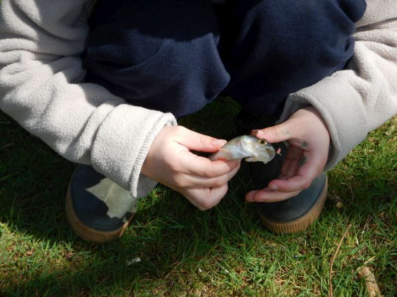 P�cher, c'est aussi d�crocher le poisson en douceur, Ethan.