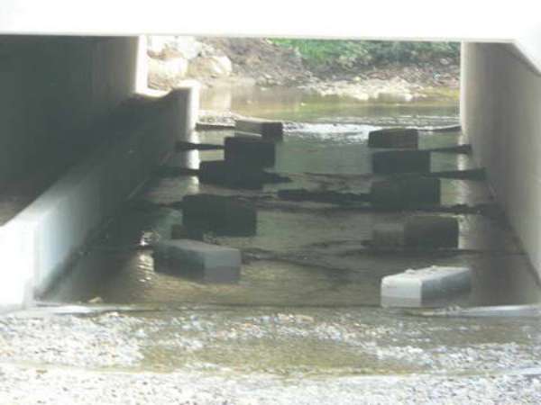 Vue sur l'intérieur du pont. Vue sur l'intérieur du pont.