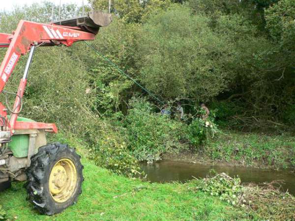 Le tracteur en action.