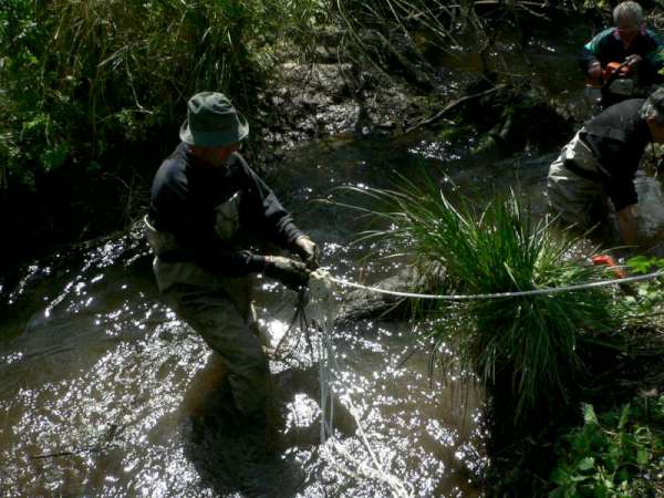Mise en place du palan.