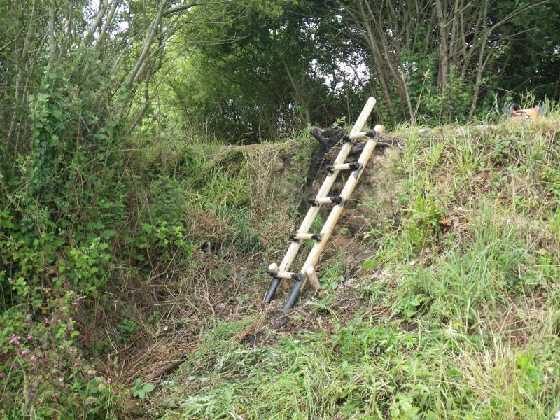 Echelle c�t� plage.