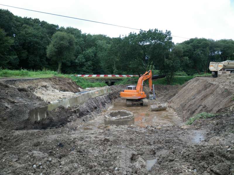 Apr�s enl�vement de l'ancien pont.