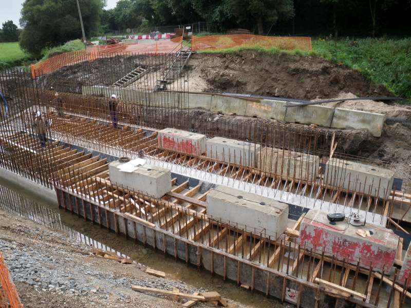 Ferraillage du nouveau pont cadre.