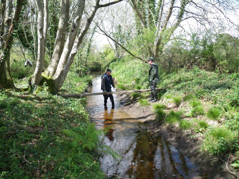 Mise en place d'une passerelle.