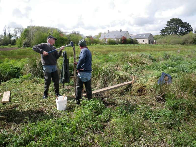 Mise en place d'une passerelle.