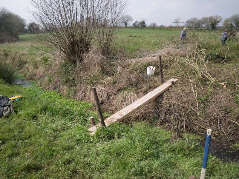 Mise en place d'une passerelle.