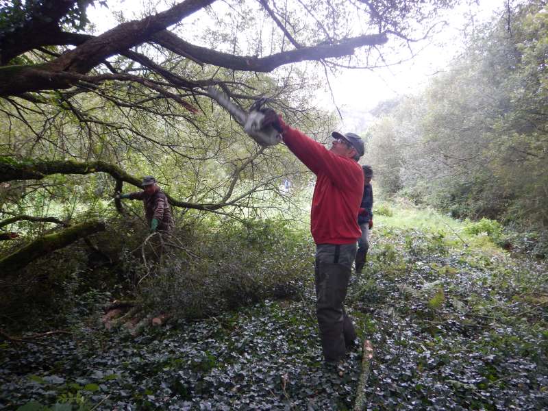 Pas facile, d'�laguer les bras en l'air