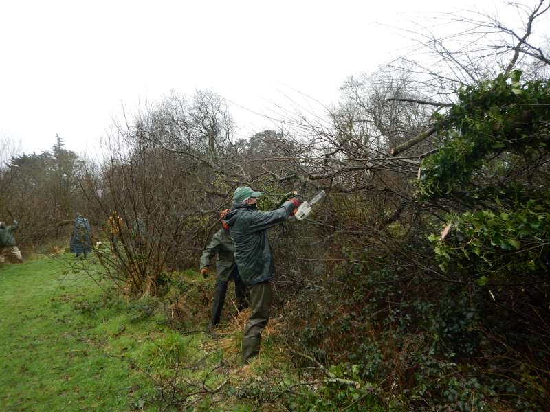 Tron�onneuse en action pour ce premier obstacle