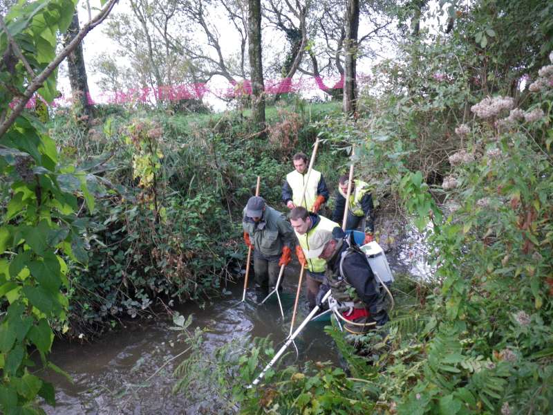 Toute la rivi�re est prospect�e.