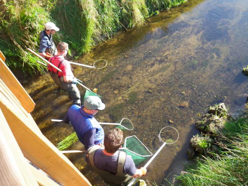 D�but de p�che en partant de la passerelle.