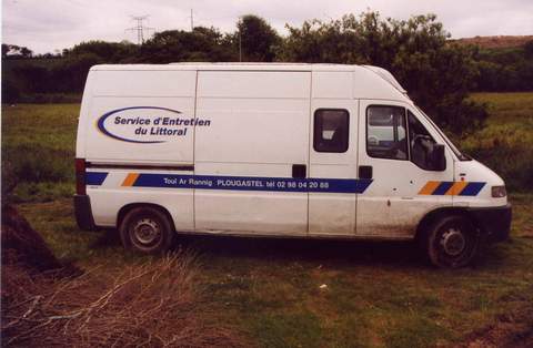 le fourgon de l'entreprise